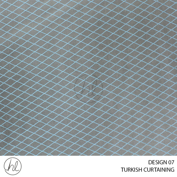 TURKISH CURTAINING (DESIGN 07) (280CM) (PER M) BLUE