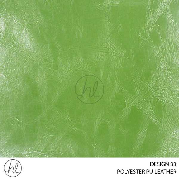 POLYESTER PU LEATHER (DESIGN 33) (140CM) (PER M) LIME