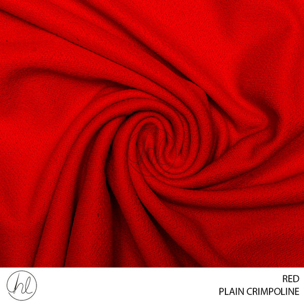PLAIN CRIMPLENE  (PER M) (RED) (150CM WIDE)