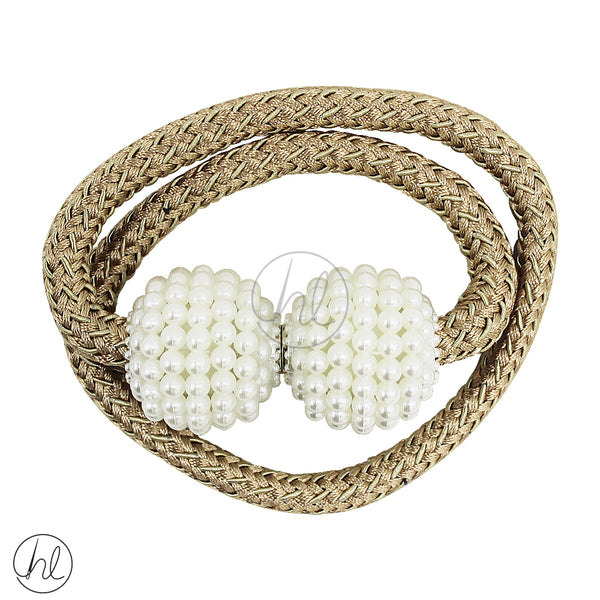 BEADED MAGNET TIE-BACK (2P/PACK) CHAMPAGNE