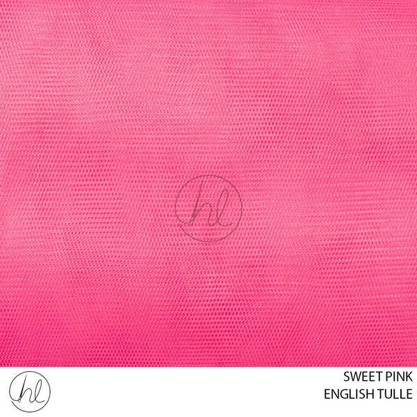 ENGLISH TULLE (56) (PER M) (SWEET PINK) (150CM WIDE)
