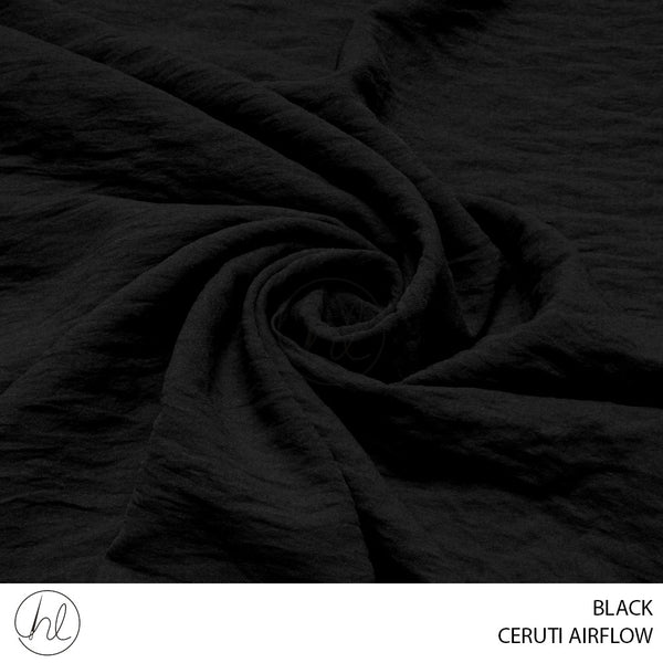 CERUTI AIRFLOW (PER M) (51) (BLACK) (150CM WIDE)