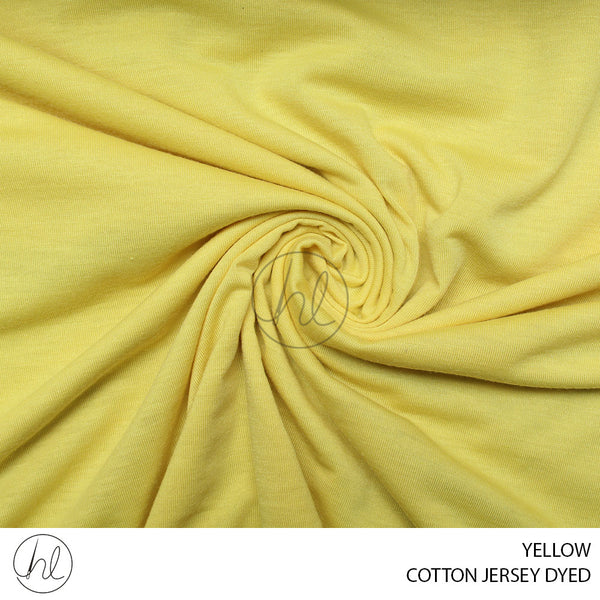 COTTON JERSEY DYED (PER M) (YELLOW) (150CM WIDE)