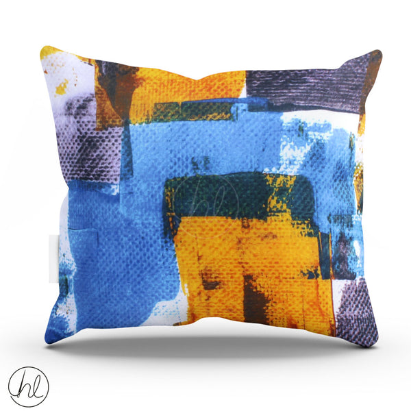 PRINTED SCATTER CUSHION (SCATTER CUSHION COVER - 45X45) (INNER - 50X50) (BLUE)