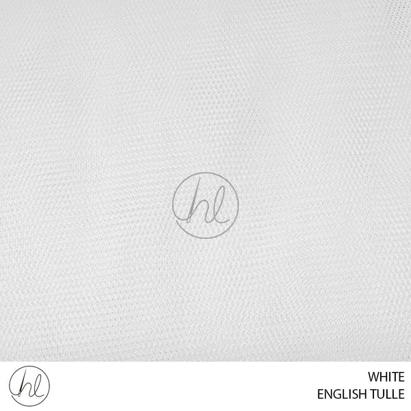 ENGLISH TULLE (56) (PER M) (WHITE) (150CM WIDE)