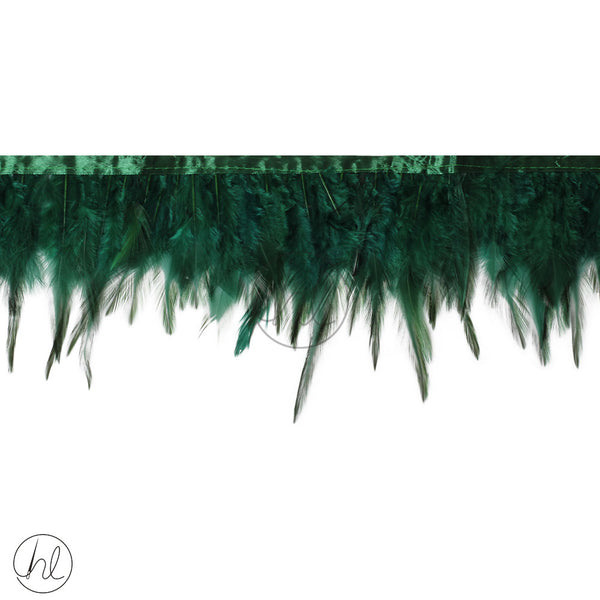 FEATHER TRIMMING (BOTTLE GREEN) (LW) PER M