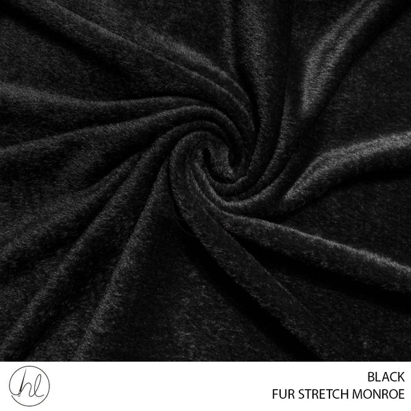 FUR STRETCH MONROE (DESIGN 01) BLACK 51 (150CM) PER M