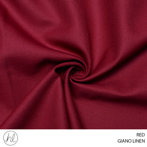 GIANO LINEN (275) (PER M) (RED) (150CM WIDE)