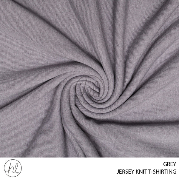 JERSEY KNIT T-SHIRTING (PER M) (400)	(GREY) (150CM WIDE)