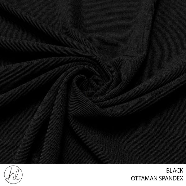 OTTOMAN SPANDEX (PER M) (139) (BLACK)	(150CM WIDE)