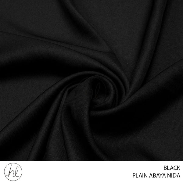 PLAIN ABAYA NIDA (56) (PER M) (BLACK)