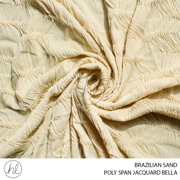 POLY SPAN JACQUARD BELLA (DESIGN 01) BRAZILIAN SAND 51 (150CM) PER M
