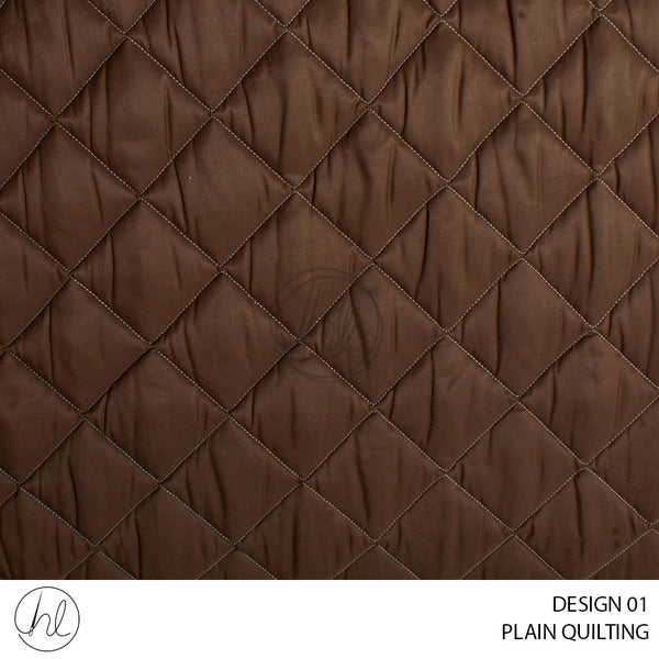 QUILTING POLYESTER PLAIN (DESIGN 01) BROWN (235CM WIDE) PER M
