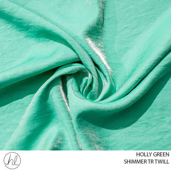 SHIMMER TR TWILL (51) PER M (HOLLY GREEN) (150CM WIDE)