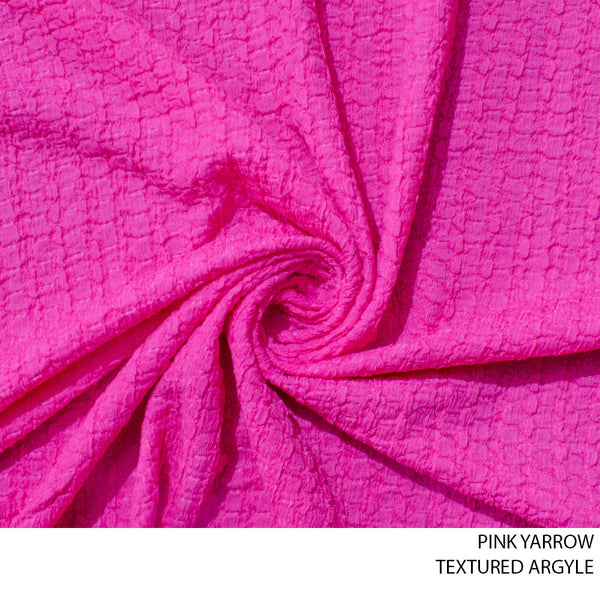 TEXTURED ARGYLE (51) PER M (PINK YARROW) (150CM WIDE)