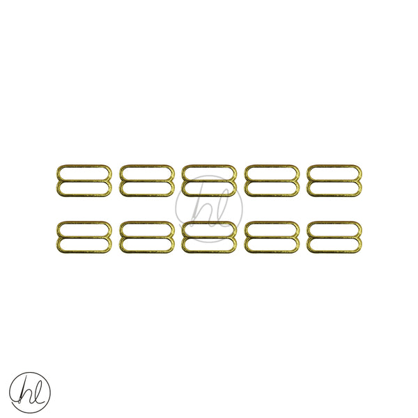 UNDERWEAR ACCESSORIES SLIDERS (10 P/PACK) (GOLD) (14MM)