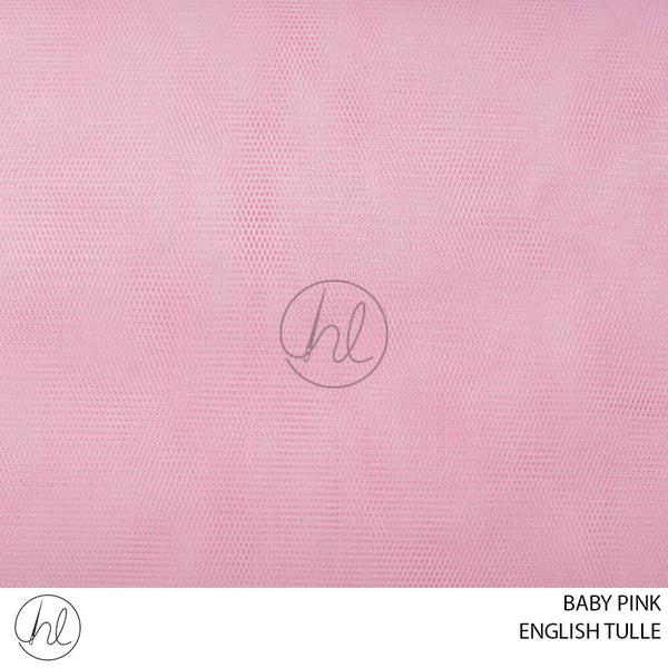 ENGLISH TULLE (53) (PER M) (BABY PINK) (150CM WIDE)