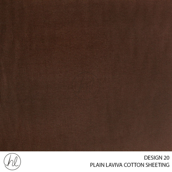 PLAIN LAVIVA COTTON SHEETING (DESIGN 20) (235CM) (PER M) BROWN
