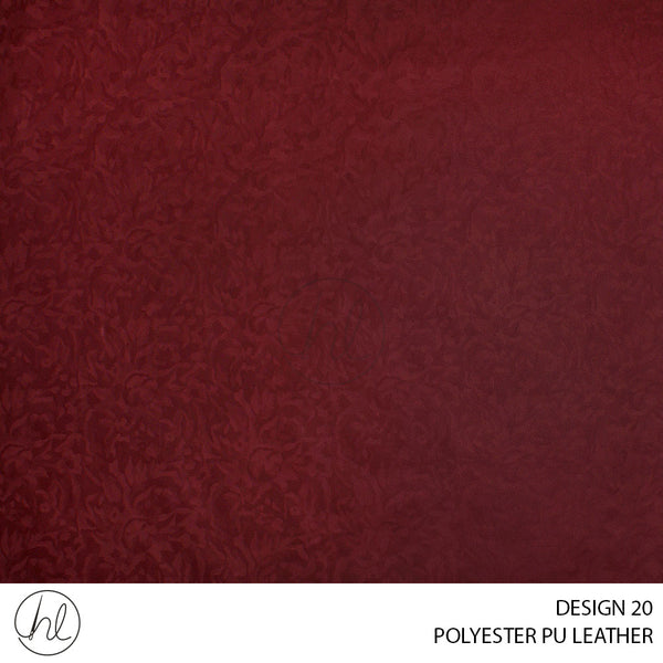 POLYESTER PU LEATHER (DESIGN 20) (140CM) (PER M) LIGHT RED