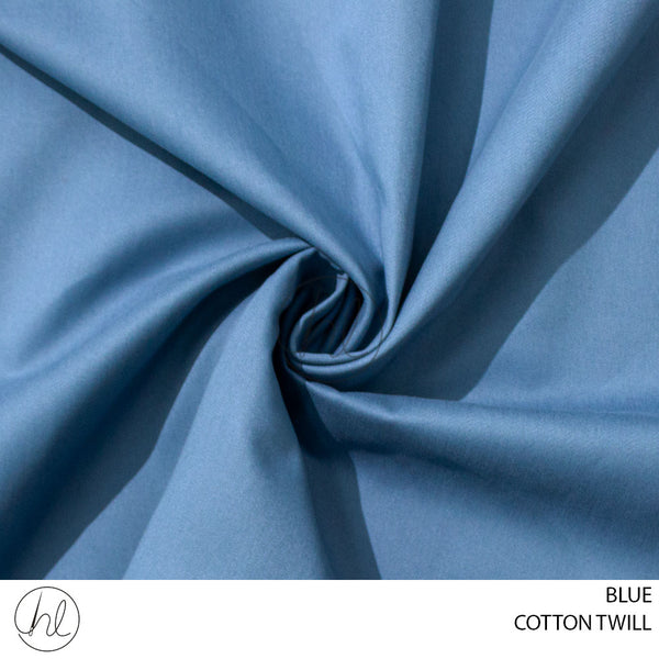 COTTON TWILL (51) (PER M)	(BLUE) (150CM WIDE)