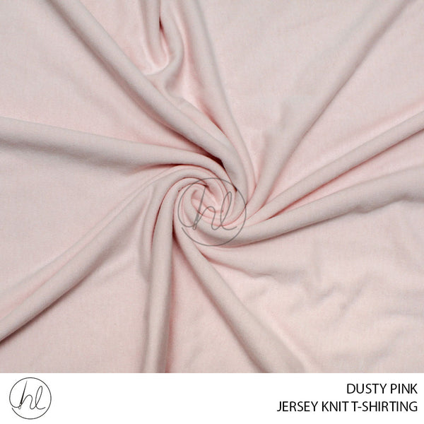 JERSEY KNIT T-SHIRTING (PER M) (400)	(DUSTY PINK) (150CM WIDE)