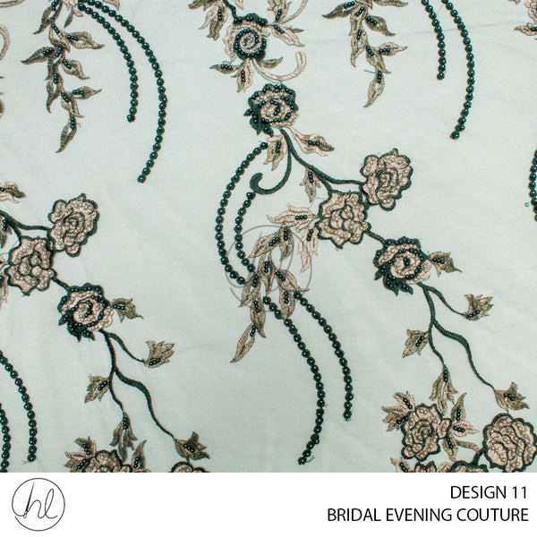 BRIDAL EVENING COUTURE (PER M) (DESIGN 11) (GREEN) (COLLECTION 10)
