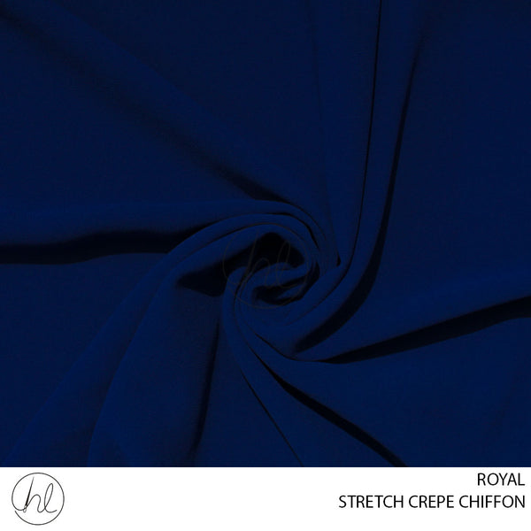 STRETCH CREPE CHIFFON (53) (ROYAL) (150CM)