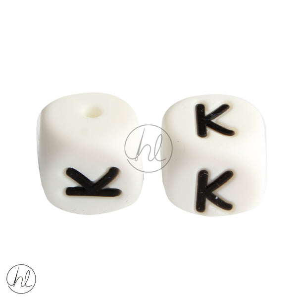 SILICONE BEAD LETTERS 2 PER PACK K 882