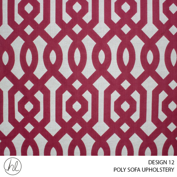 POLY SOFA UPHOLSTERY (DESIGN 12) (140CM) (PER M) MAROON (BUY 20M OR MORE FOR R39.99)