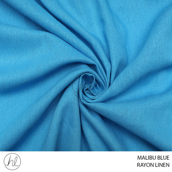 RAYON LINEN (PER M) (MALIBU BLUE) (150CM WIDE)