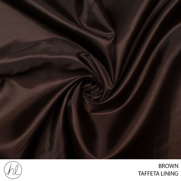 TAFFETA LINING (55) (PER M) (BROWN) (150CM WIDE)