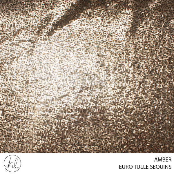 EURO TULLE SEQUINS (PER M) (53) (AMBER)	(140CM WIDE)