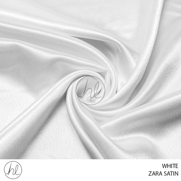 ZARA SATIN (2546) (PER M) (WHITE) (150CM WIDE)
