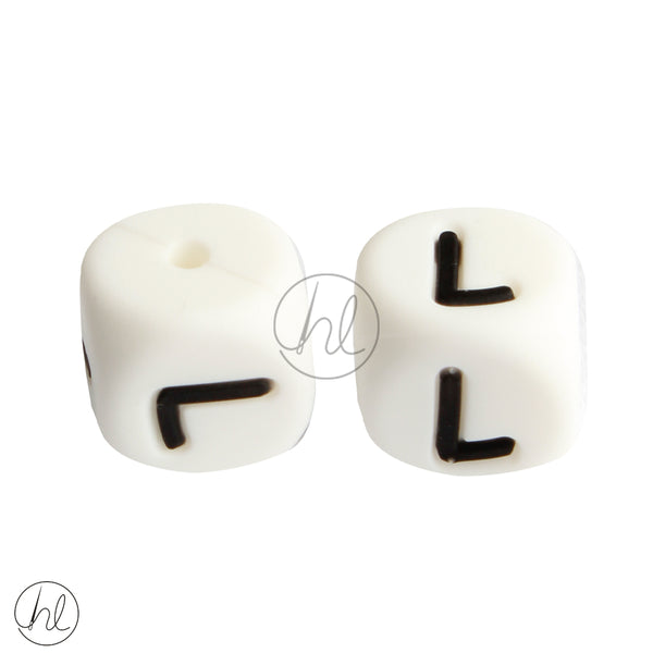 SILICONE BEAD LETTERS 2 PER PACK L 882