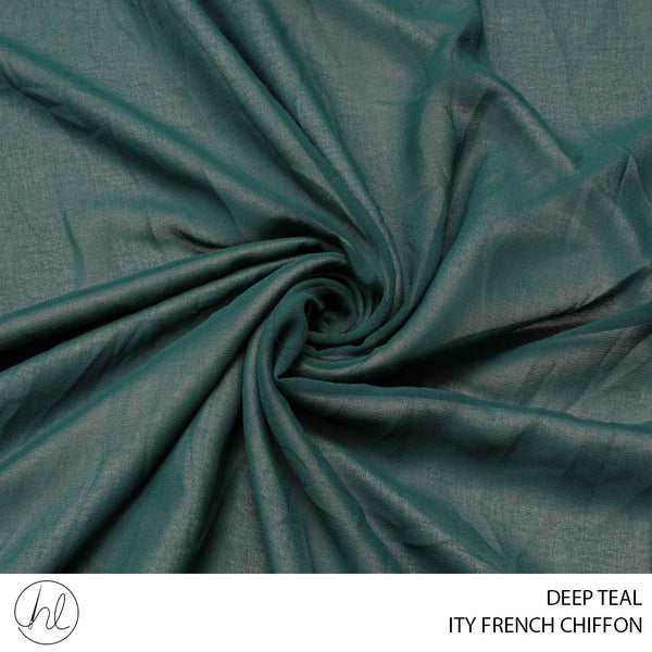 ITY FRENCH CHIFFON (PER M) (51) (DEEP TEAL) (150CM WIDE)
