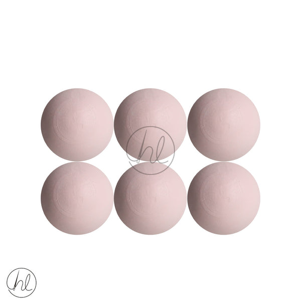 EARING ACCESSORIES (6 P/PACK)(ROUND LARGE)(20MM)(LIGHT PINK)