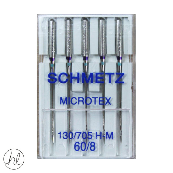 SCHMETZ MICROTEX NEEDLES (130/705H) (SIZE 60/8)