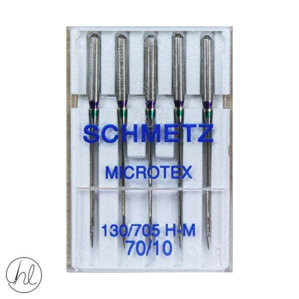 SCHMETZ MICROTEX NEEDLES (130/705H) (SIZE 70/10)