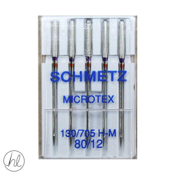 SCHMETZ MICROTEX NEEDLES (130/705H) (SIZE 80/12)