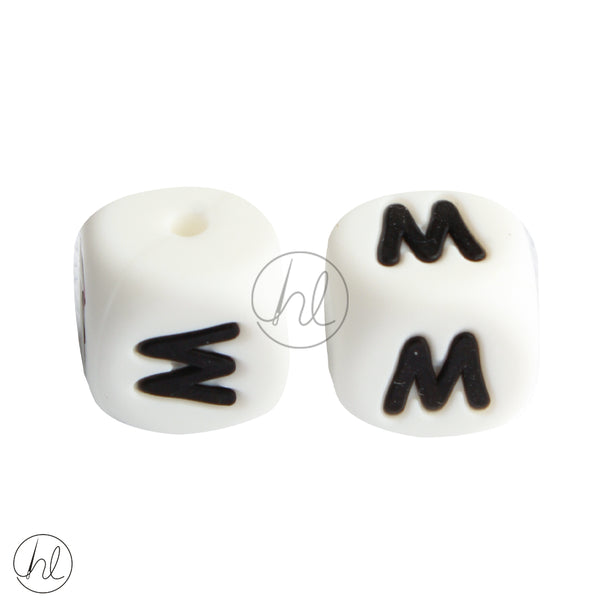 SILICONE BEAD LETTERS 2 PER PACK M 882