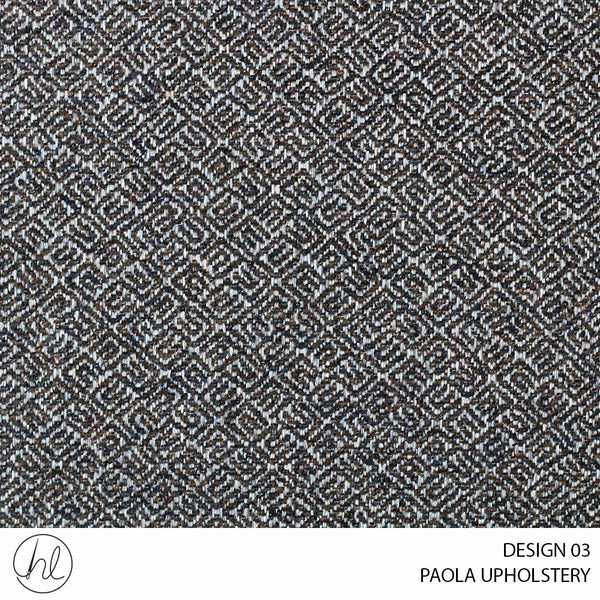 PAOLA UPHOLSTERY (DESIGN 03) (140CM) (PER M) BLUE/BROWN