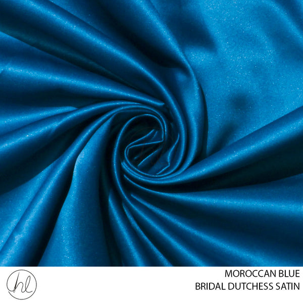 BRIDAL DUTCHESS SATIN (51) (PER M) (MOROCCAN BLUE) (150CM WIDE)