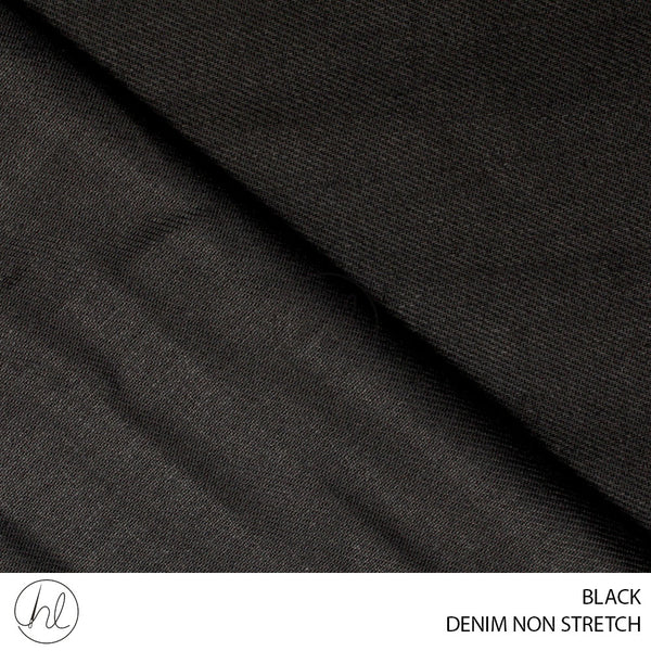 DENIM NON STRETCH (PER M) (BLACK) (130CM WIDE)