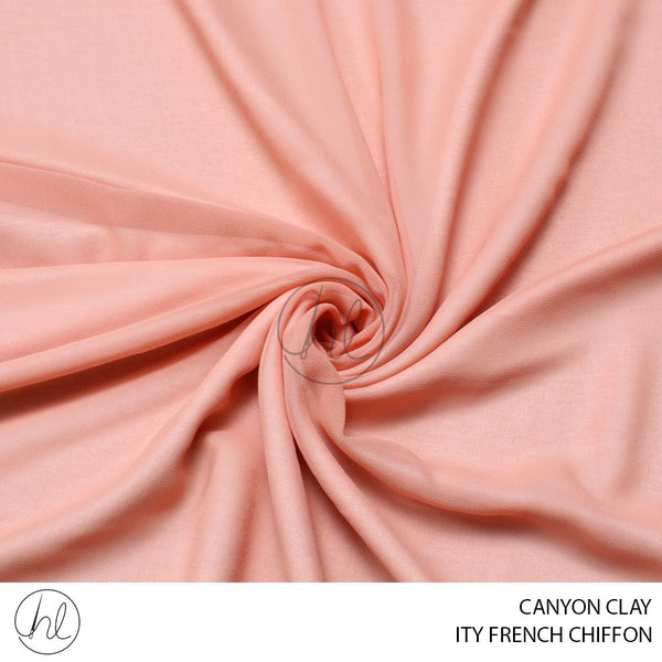 ITY FRENCH CHIFFON (PER M) (51) (CANYON CLAY) (150CM WIDE)
