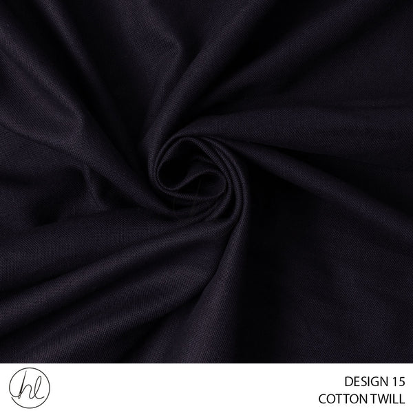 100% COTTON TWILL 174 (DESIGN 15) NAVY (150CM WIDE) (BUY 20M OR MORE AT R49,99 PER M)