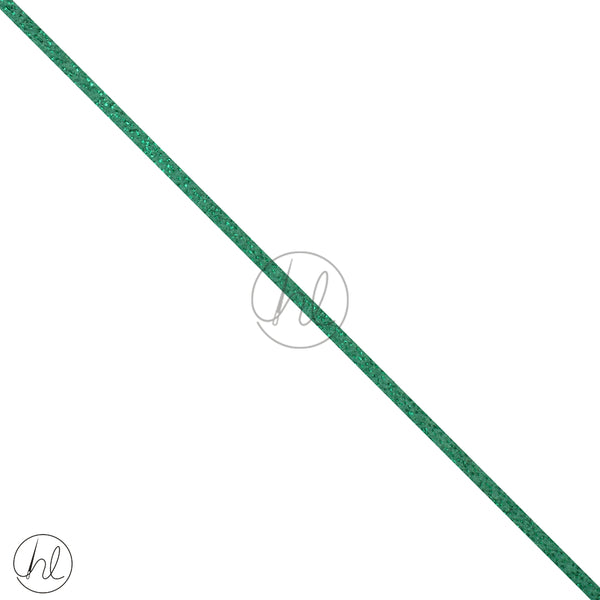 LEATHER CORDS (P-METER) (EMERALD GLITTER) (3MM) (519)