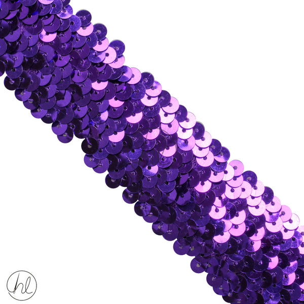 STRETCH SEQUINS 4 LINE PURPLE PER/M