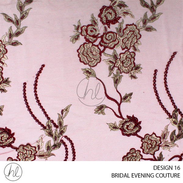 BRIDAL EVENING COUTURE (PER M) (DESIGN 16) (MAROON) (COLLECTION 03)