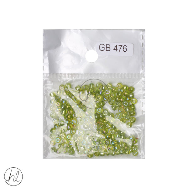 GLASS BEADS GLOSSY (MULTICHROMATIC GREEN) (GB476)