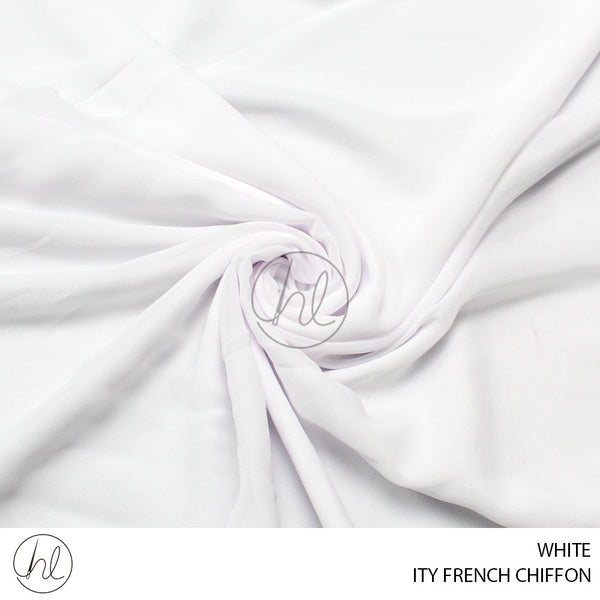 ITY FRENCH CHIFFON (PER M) (51) (WHITE) (150CM WIDE)